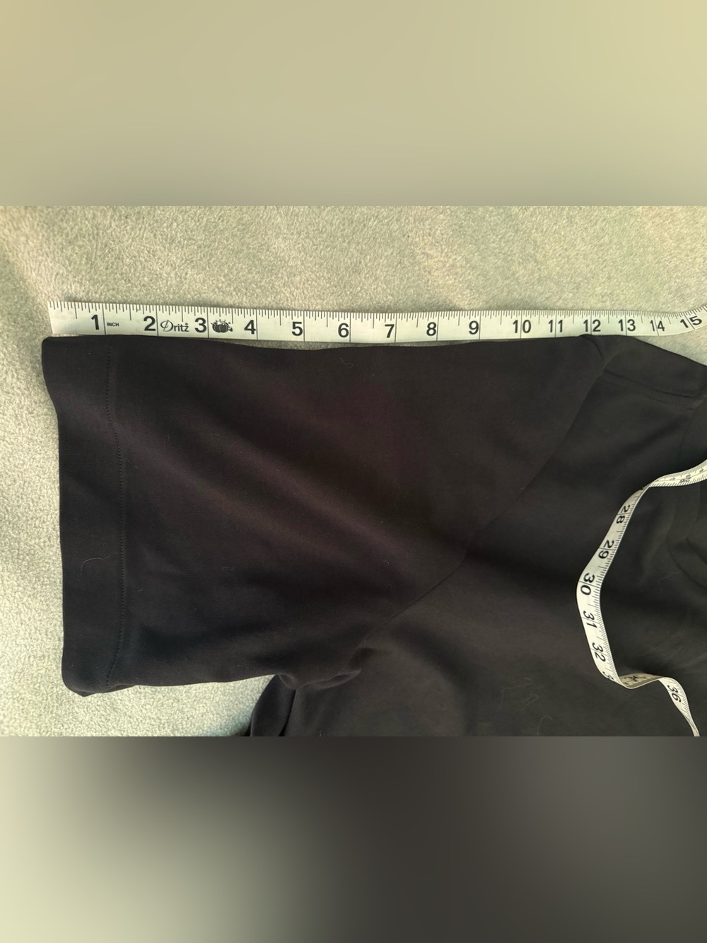 COS Asymmetric Mini T Shirt Dress Size M Black Mixed Media Minimalist Oversized - Picture 15 of 15